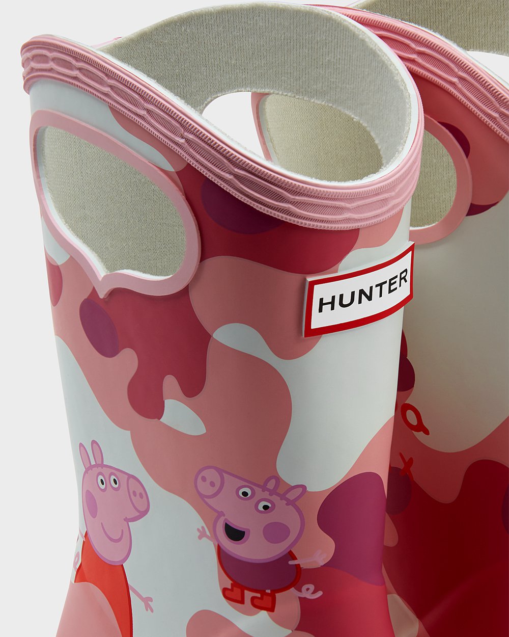 Hunter Gummistøvler Børn Lyserød | Original First Peppa Pig Grab Handle | GORYS-7961